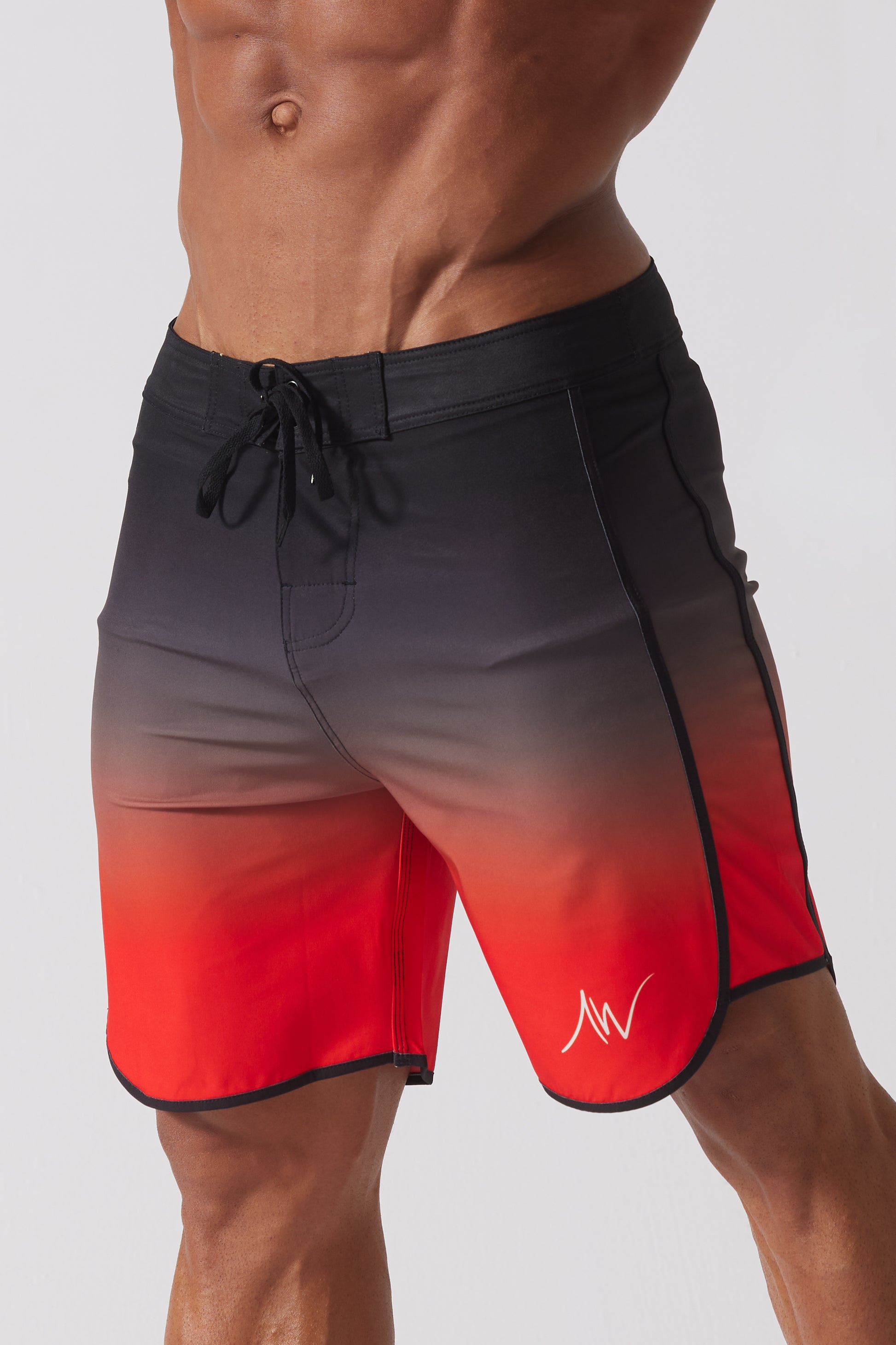 Black & Red Ombre Men's Fitness Board Shorts - Shop now – ALITE WEAR